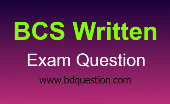 BCS Written Question